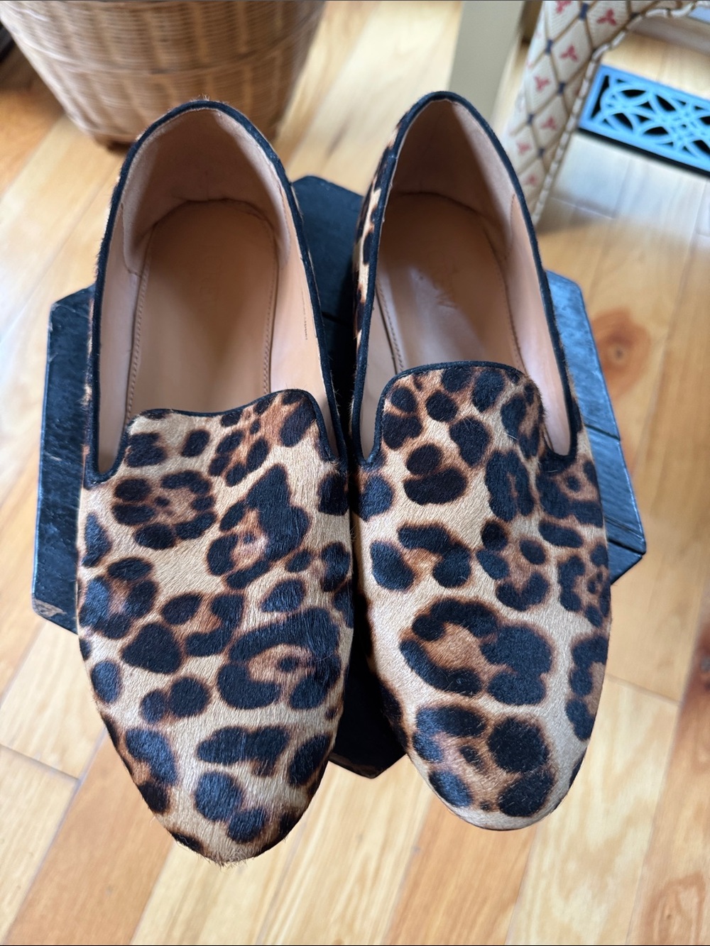 J. Crew Factory Leopard Print Loafers in Brown and Black
